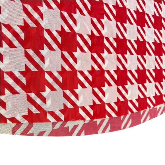 *NWOT WeWoreWhat Sheer Mesh Muscle Dress in Cherry Red/White – Med - Picture 9 of 10